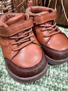 Carter's Luca Hiker Boots US 3.5M Brown & Green